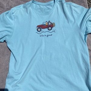 Life Is Good Vintage T Shirt Jeep